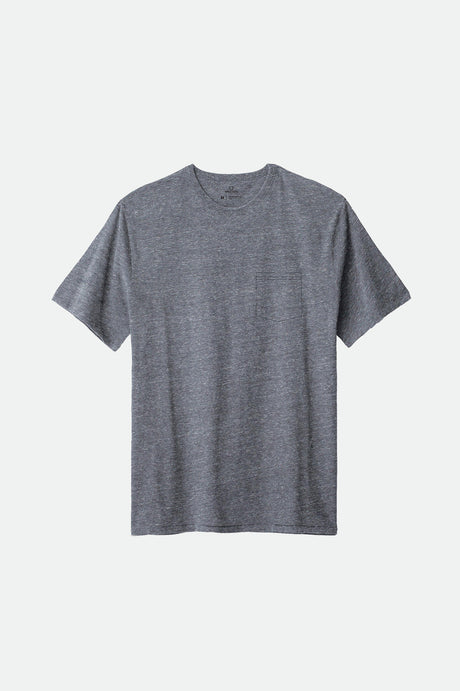 Men's Basic S/S Pocket Tee - Heather Grey - Front Side