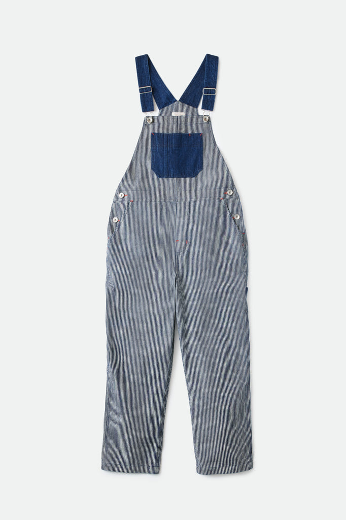 Brixton Christina Crop Overall - Railroad Stripe