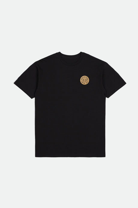 Crest II S/S Standard Tee - Black/Abstract Gold