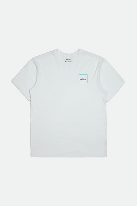 Alpha Square S/S Standard Tee - White/Light Blue/Pink