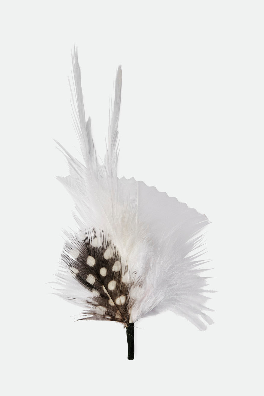 Hat Feather - White/Black