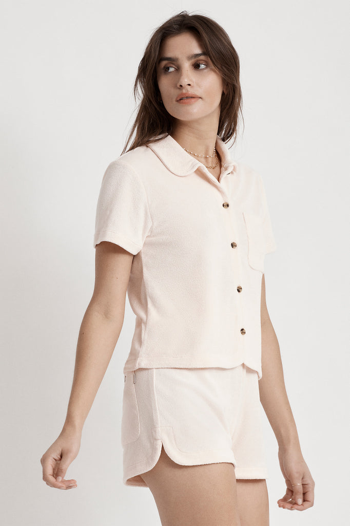 Brixton Marquee S/S Terry Top - Soft Pink