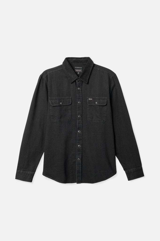 Brixton Bowery Reserve L/S Woven - Worn Black