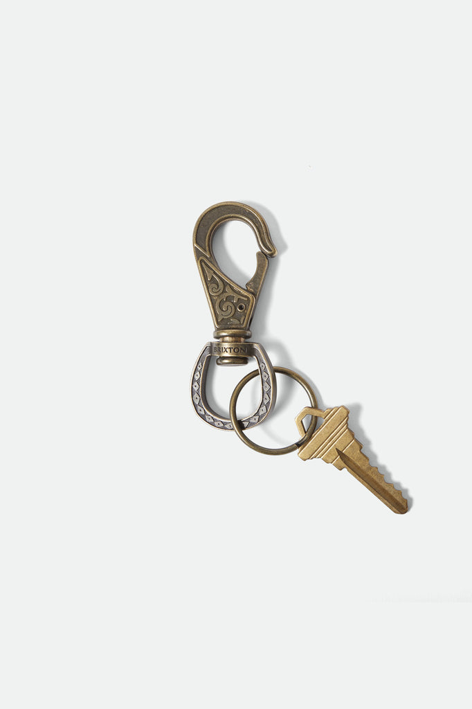 Brixton Scroll Keychain - Antique Bronze