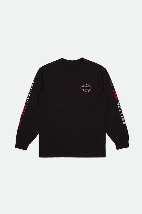 Crest L/S Standard Tee - Black/Cream