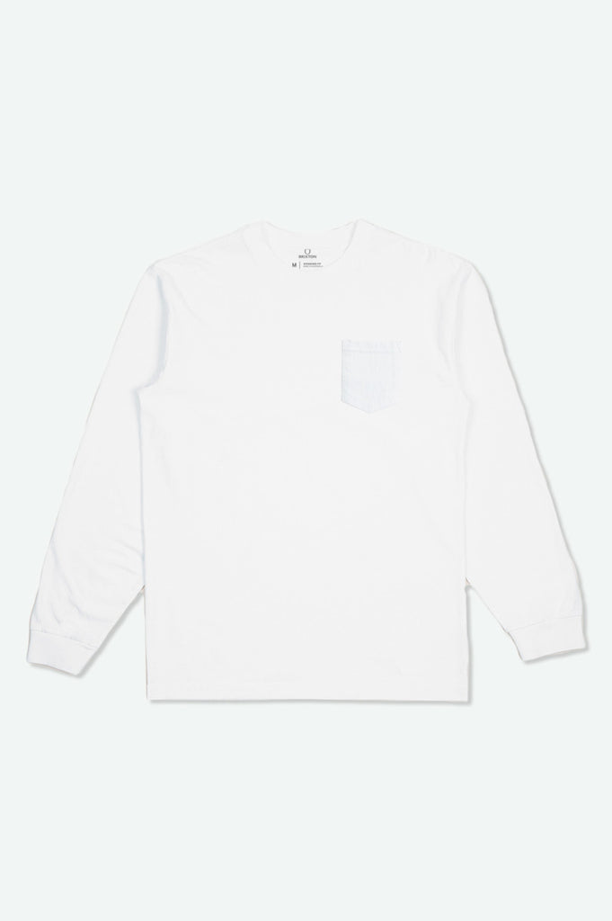 Brixton Basic L/S Pocket Tee - White