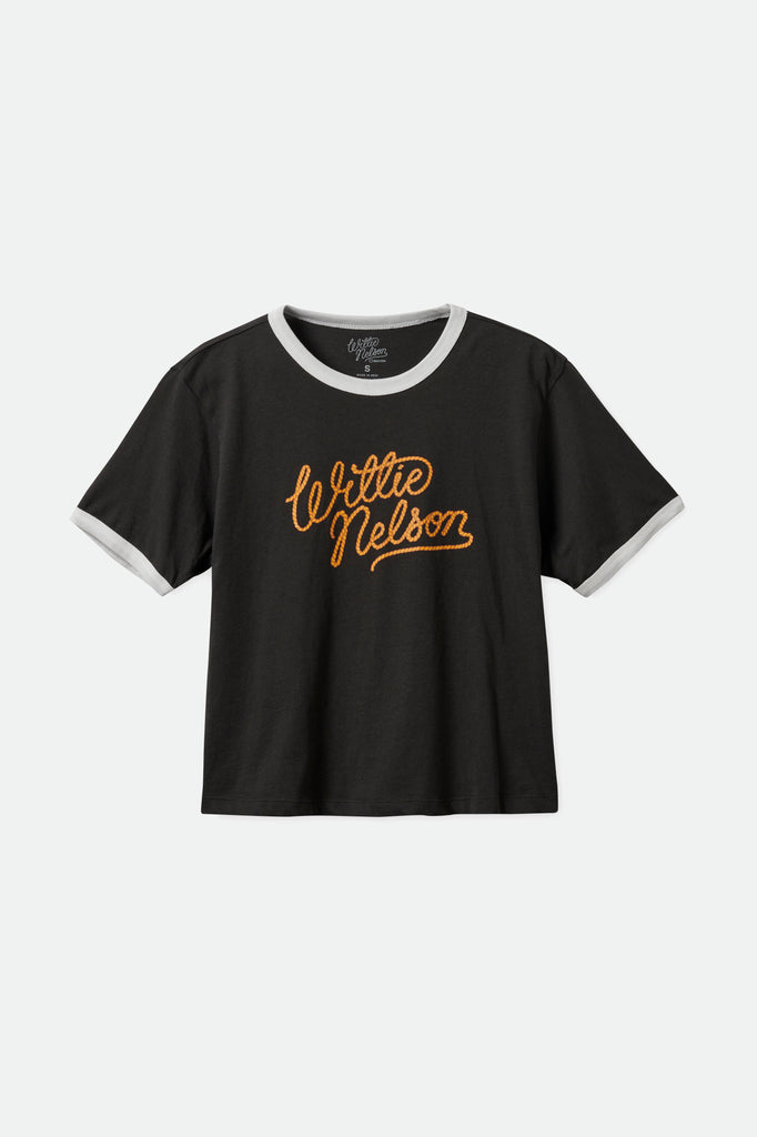 Brixton Willie Nelson Boxy Ringer Tee - Washed Black