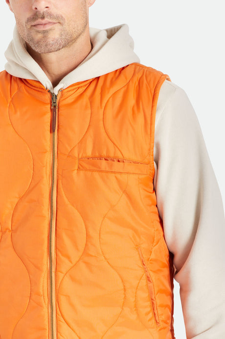 Abraham Reversible Vest - Burnt Orange