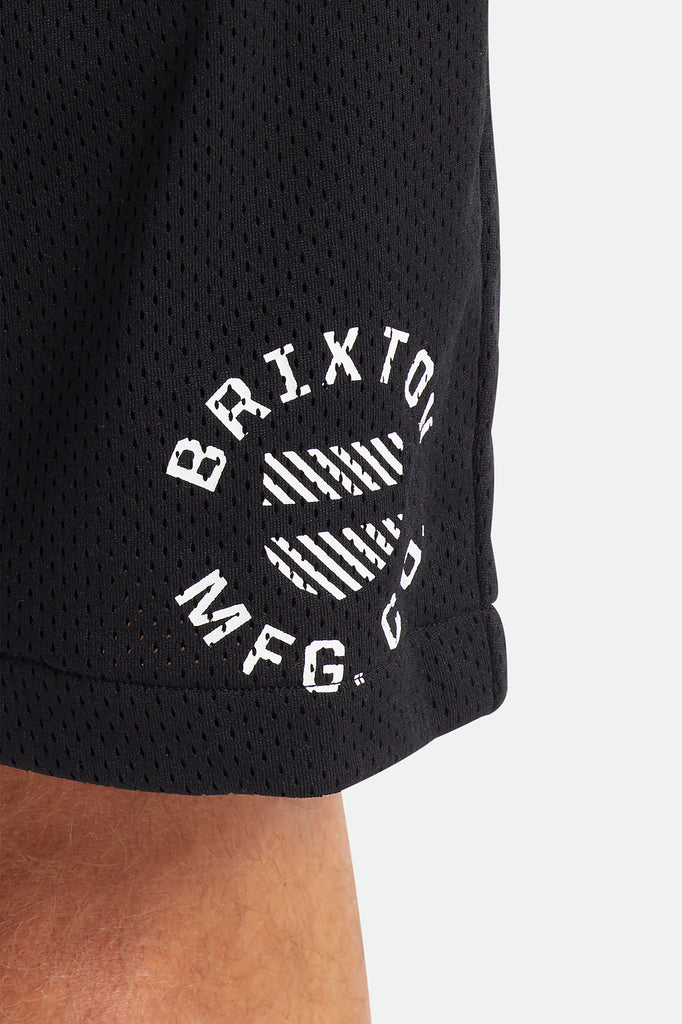 Brixton Shield Crest Mesh Short - Black