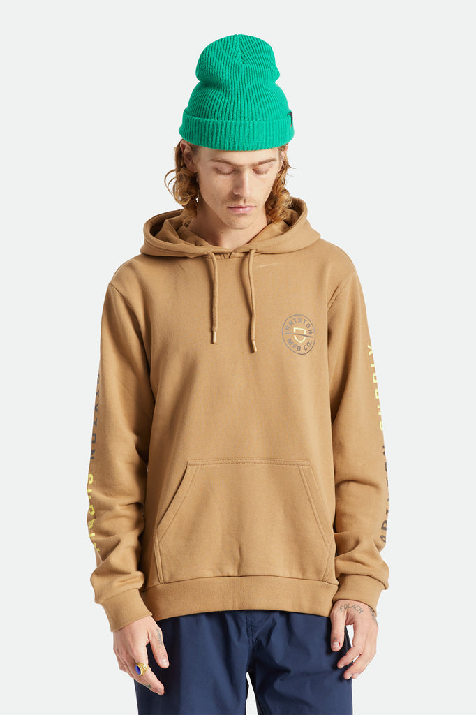 Brixton Crest Hood - Mojave/Deep Brown/Limelight